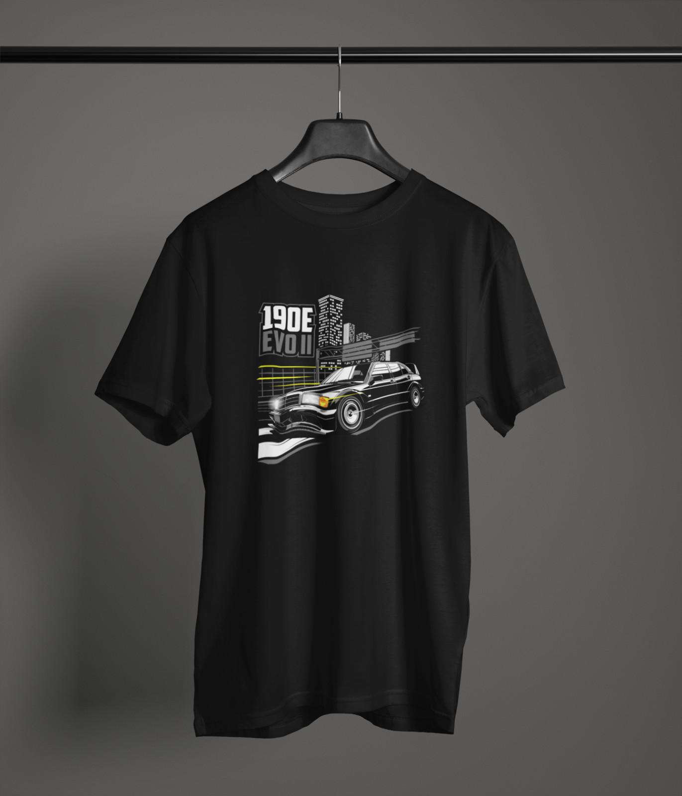

190E Fan Art T-Shirt Mens Womens Tees Top 100% Cotton Mercedes W201 Evo Graphic Unisex Tee S