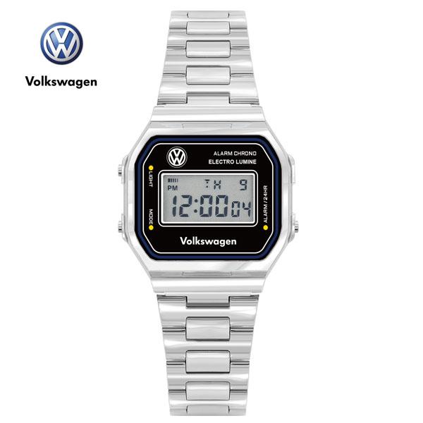 Pogseubagenwachi Unisex Digital Metal Watch Vw-Beetle2B-Sv