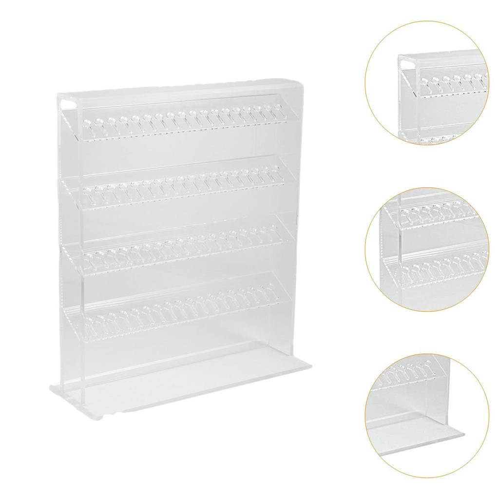 Acrylic Jewelry Storage Tray Rack Show Stand 4 Tiers Display Shelf Organizer Risers for