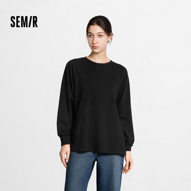 Semir Women s Loose Fit Thermal Long-Sleeve T-Shirt with Raglan Sleeves M