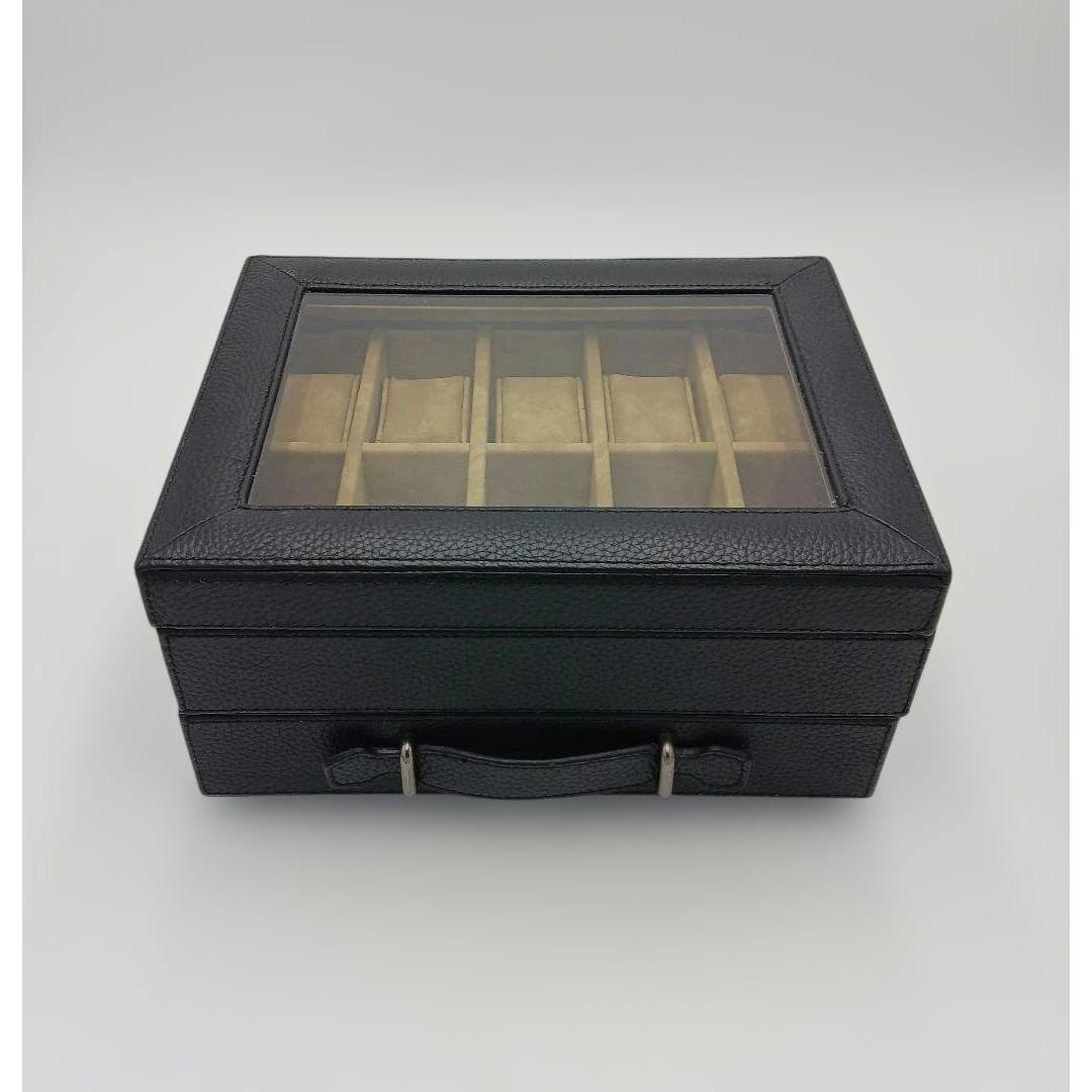 Used Fossil Vanity Case WATCH BOX Black