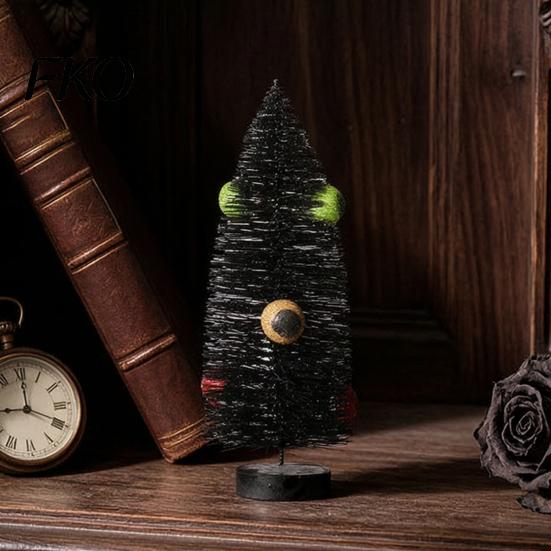 Outdoor Halloween Decorations Black Tree with Eyeball Decor, Spooky Dark Centerpiece for Decor Desk Shelf, Creative Party Scene Ornament, Festive Home
