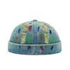Tear Broken Denim Docker Cap Colorful Brimless Caps Without Visor Adjustable Cotton Polyester Hat Hats Outdoor Street Hip Hop