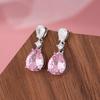 Zircon Teardrop Earrings: Women's Elegant Moissanite Pear-Shaped Studs