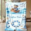 Mystic Forest Animals Theme Blanket Lightweight Warm Flannel Blanket Decorative Throw Blanket for Home Decoration