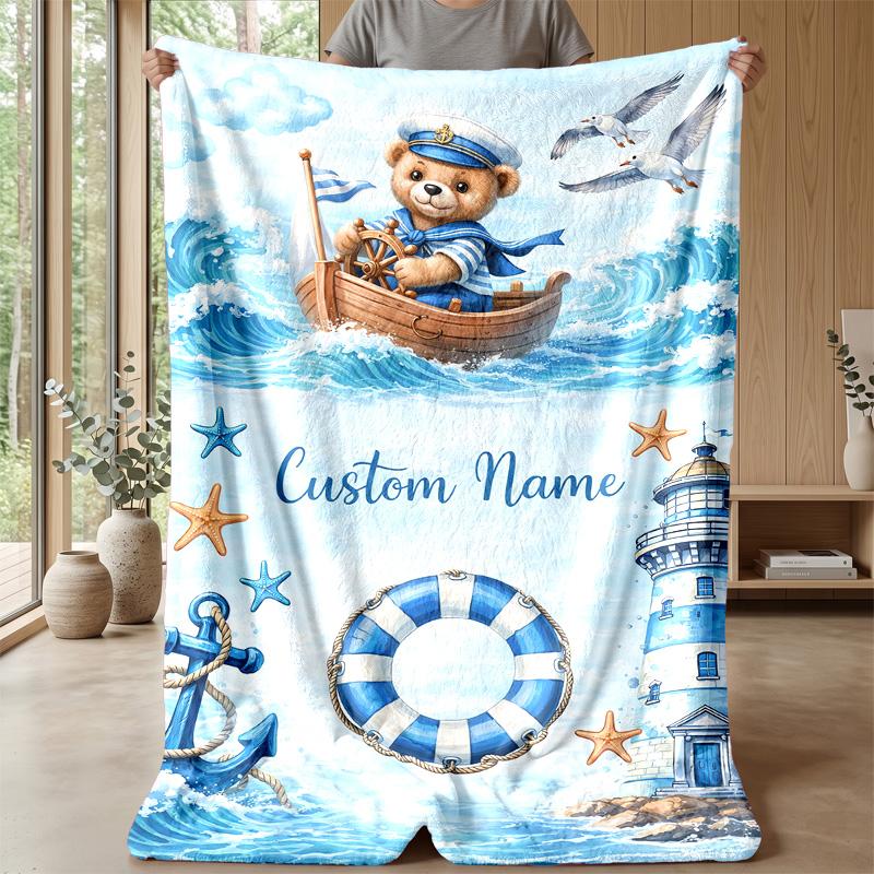 Mystic Forest Animals Theme Blanket Lightweight Warm Flannel Blanket Decorative Throw Blanket for Home Decoration