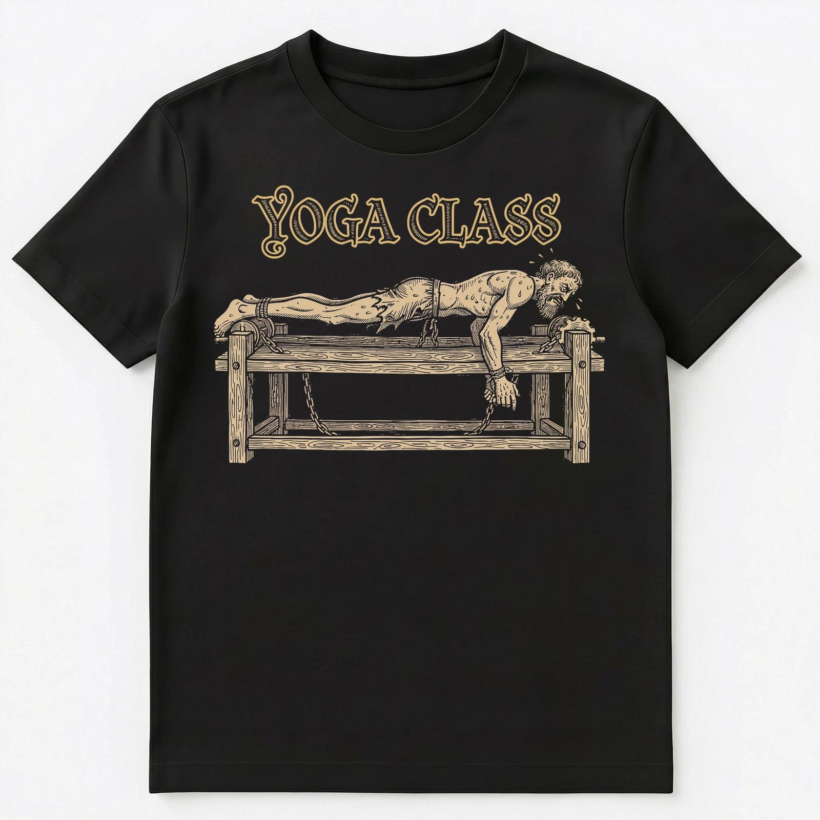 Yoga Enthusiast Torture Rack Stretch Funny Fitness Humor Unisex T-Shirt XL