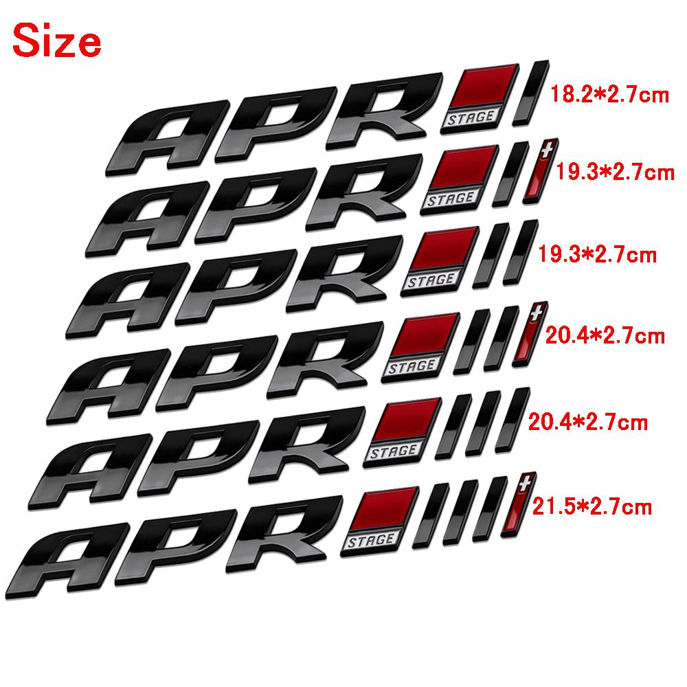 AABIN1 Emblema 3D in ABS APR Stage III Adesivo Decorativo per Carrozzeria e Bagagliaio per Volkswagen Vw T5 Cc Scirocco Tiguan Mk2 Polo 6R Jetta Mk6 Gti Golf