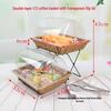 Double-Layer Bread Basket with Lid - Rattan-Style Display Tray with Flip-Top Transparent Cover