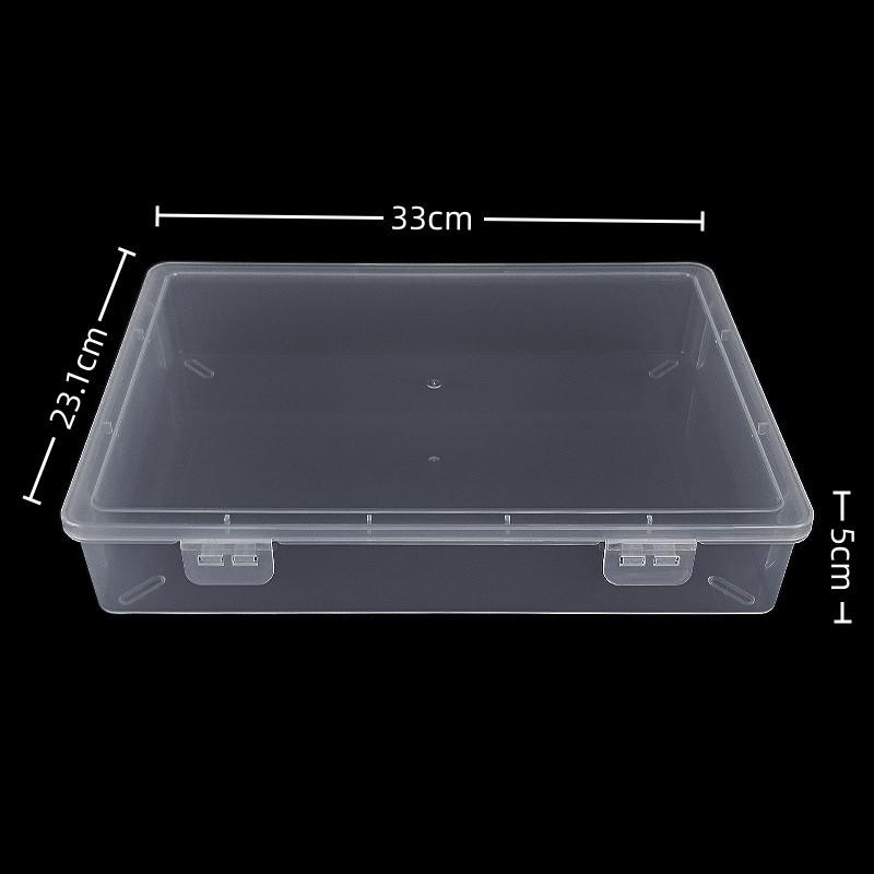 Large Transparent Rectangular Hardware Storage Box with Lid - PP Plastic Tool Accessories Organizer