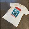 Vintage Harajuku Style Jaws 50th Anniversary Commemorative Mens Tshirt Summer New Unisex Casual Fashion Tshirt