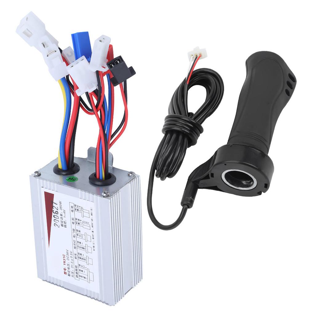 36V 350W Colorful Heads Electric Bicycle Controller and Lengthen Cable Throttle Grip Set