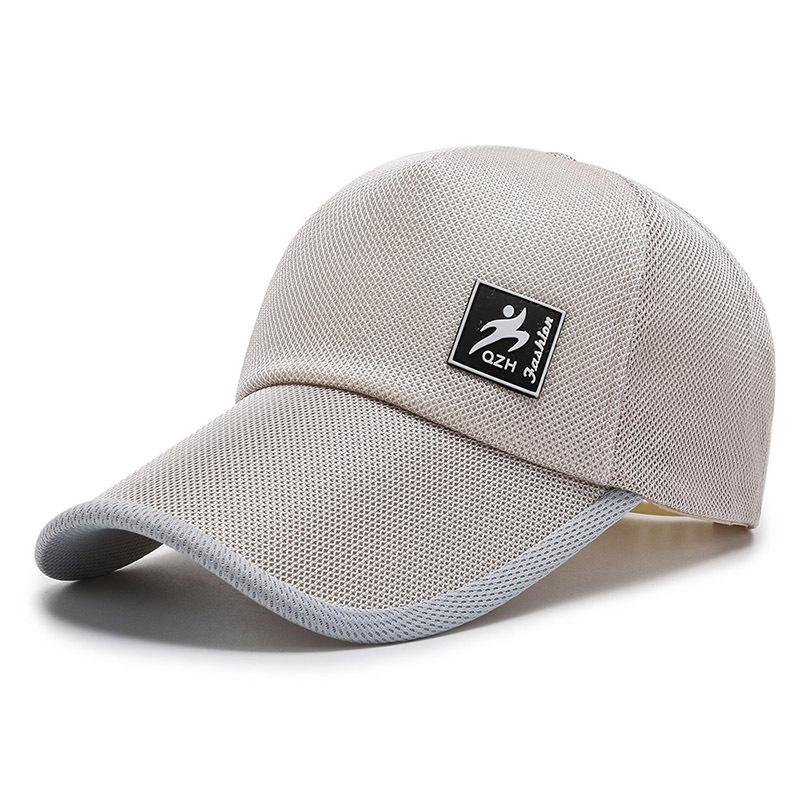 

Qzh Letter Baseball Cap Summer Outdoor Sun Protection Breathable Gifts Hats бежевый