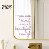 Moderne minimalistische Spiegelaufkleber Inspirierendes Zitat für Spiegel, Motivierende Spruch Affirmationsaufkleber, Wasserdichte transparente PVC-Etiketten
