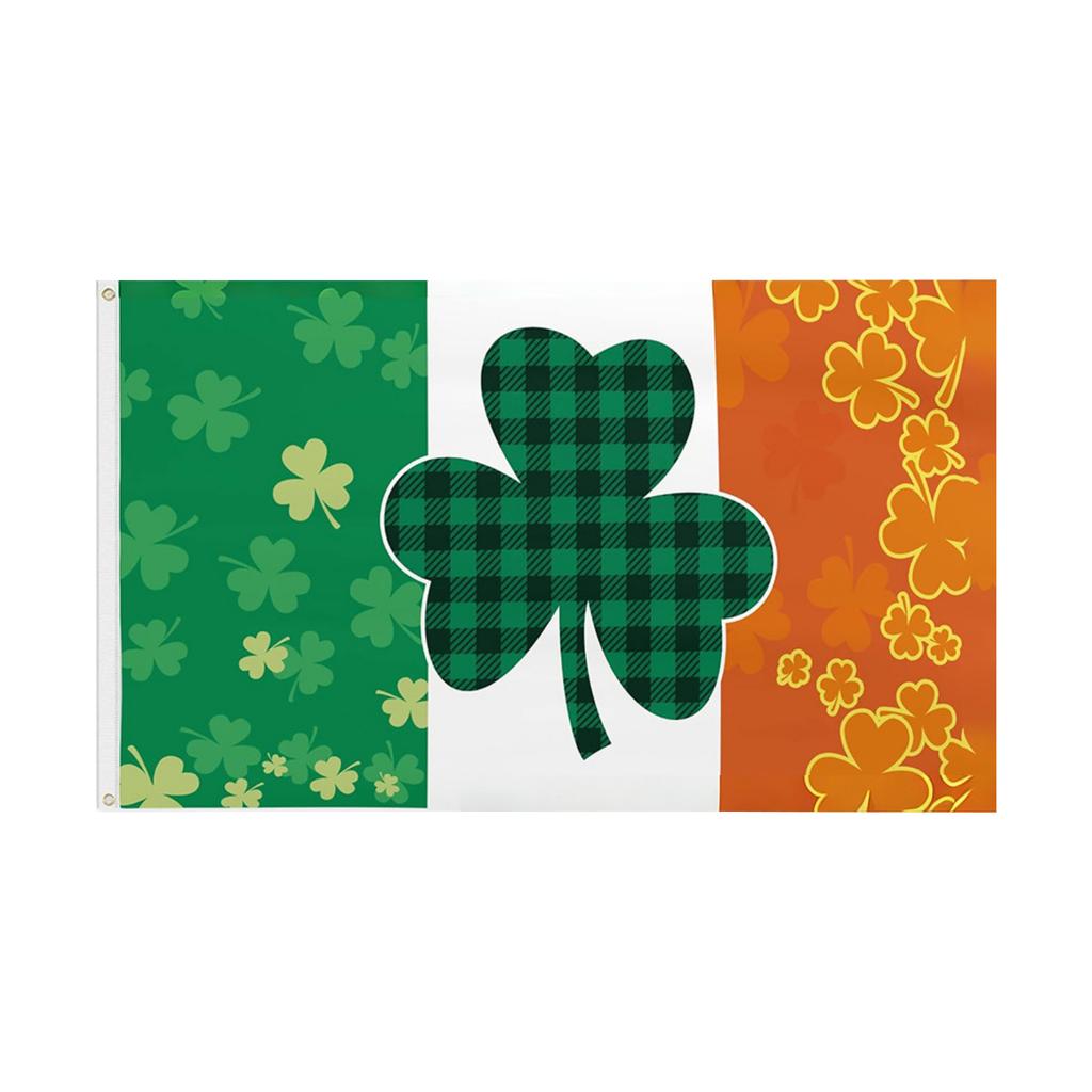 St. Patrick's Day Banner, Irish Commemorative Flag, Decorative Flag With Shamrocks