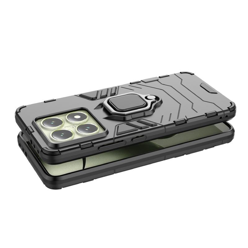 360 ° Rotating Metal Car Bracket Ring Phone Case For Xiaomi 14T 13T 11T Redmi Note 14C 13 12 11 13C 14 Pro Shockproof Back Cover