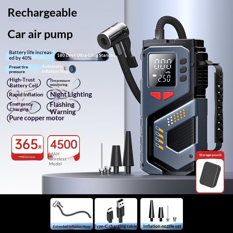 Emergency Jump Starter Air Pump, Wireless Car Air Pump, Portable Car Jump Starter, Electric Vehicle Air Pump A3