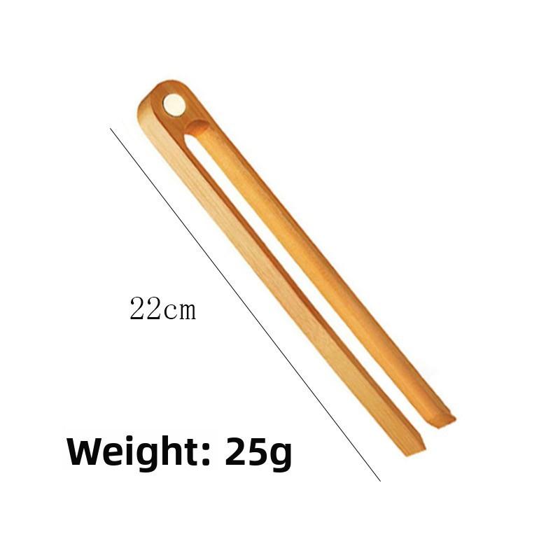 Magnetic Bamboo Food Tongs For Cooking Grilling And Food Storage Round