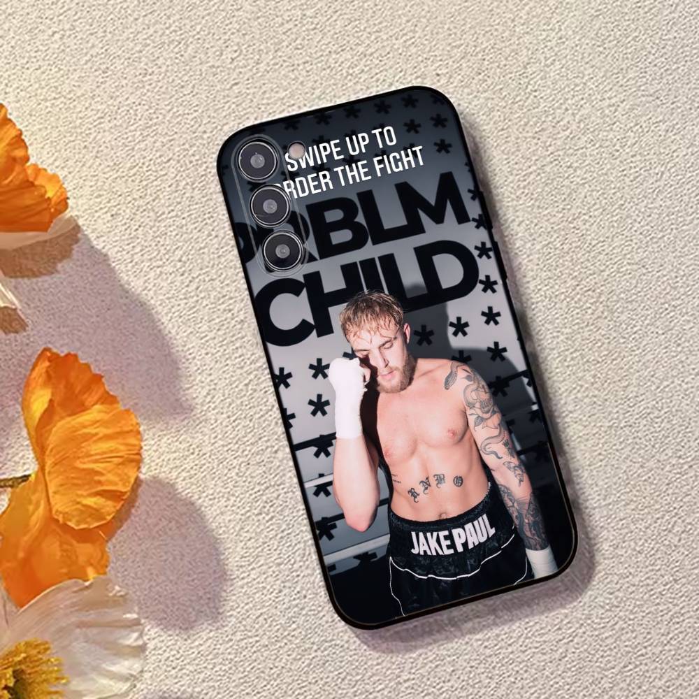 Boxing Star J-Jake Paul Phone Case Black Silicone Soft For Samsung Galaxy A73,A72,A71,A70,A53,A52,A51