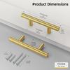 Goldenwarm 30 Pack 3 Inch Gold Cabinet Handles - Gold Cabinet Pulls, Fade-Resistant Surface - Dresser Pulls Kitchen Hardware for Cupboard Furniture