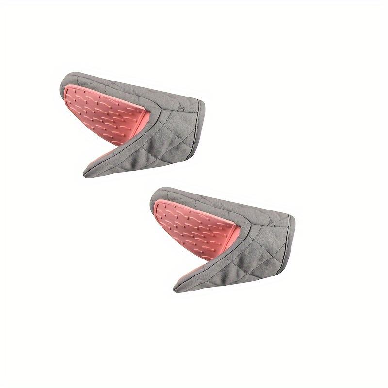 2pcs Heat-Resistant Silicone Trivets with Cotton Cover,Heat-Resistant Kitchen Mats - Non-Slip Microwave Safe Accessories