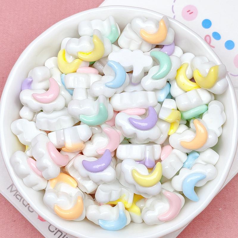 30 Pcs New Mini Cute Cartoon Donuts, Ice Cream, Clouds Resin Scrapbook Diy Jewellery Hairpin Accessories Decorate Craft A54
