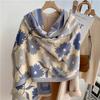 Thick Blanket Winter Warm Scarf For Women Fashion Floral Print Cashmere Shawl Wraps Pashmina Scarf Stoles Bufanda Female