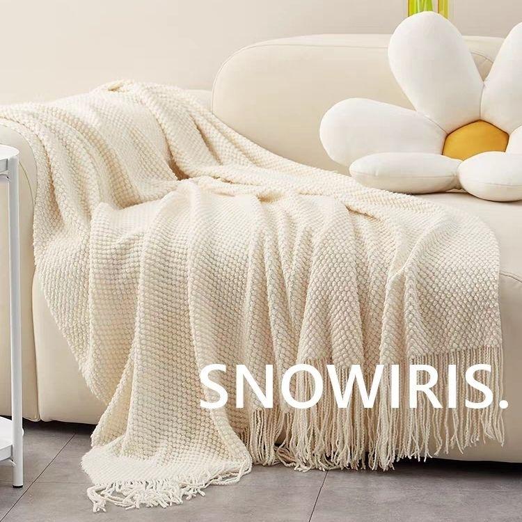 Knitted Blankets Household Bedroom Living Room Office Tassels Fashion Modern Comfortable Breathable Soft Dormitory Simple Ins