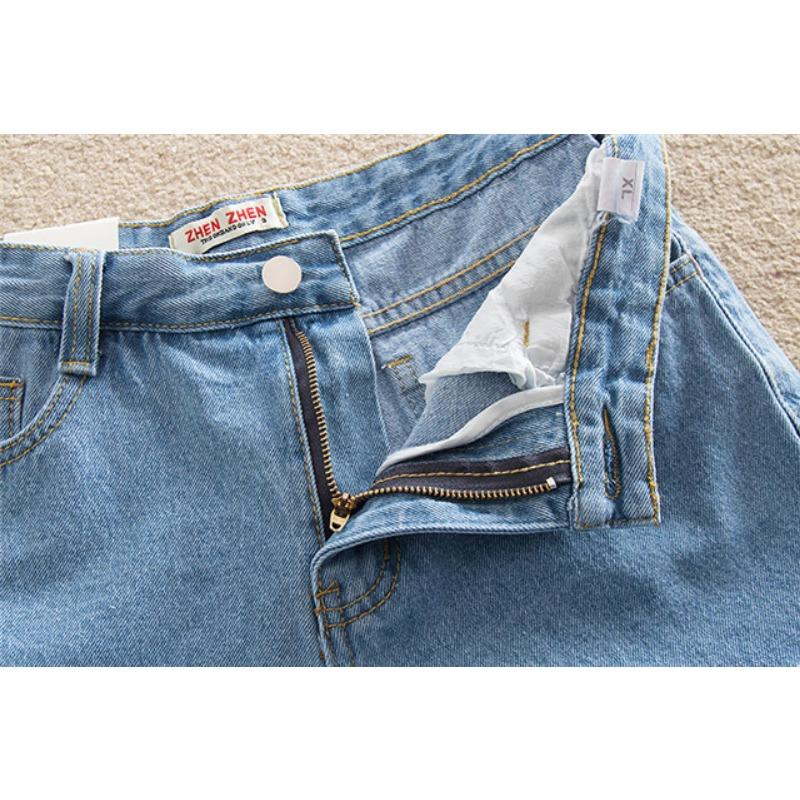 Summer Han Version with Students High Waist Jeans Slim Slim Skinny Skinny A Sexy Hot Pants Short Shorts Ladies