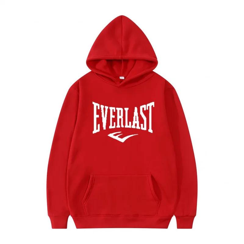 EVERLAST Men's New Spring and Autumn Leisure Comfortable Men's Hooded Sports Shirt, Slow Running Street Leisure Pullover