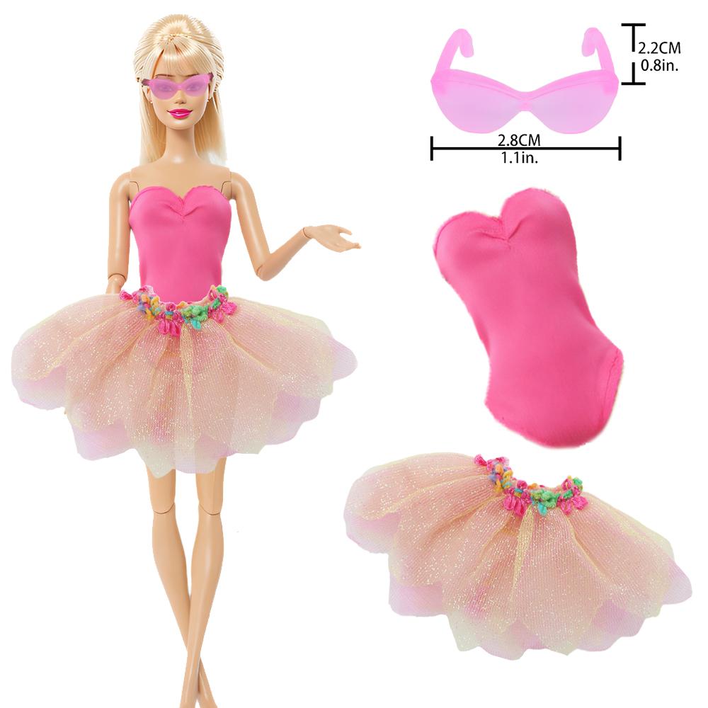 

3 шт. Купальник для куклы для куклы 30 см 11,5 Купальник для куклы-девочки Пальто Кружевное платье Очки Детские игрушечные аксессуары Рождественский подарок