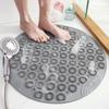 Bathroom Accessories Set: Round Non-Slip Bath Mat, Safety Shower PVC Bathroom Mat With Drain Hole, Plastic Massage Foot Pad