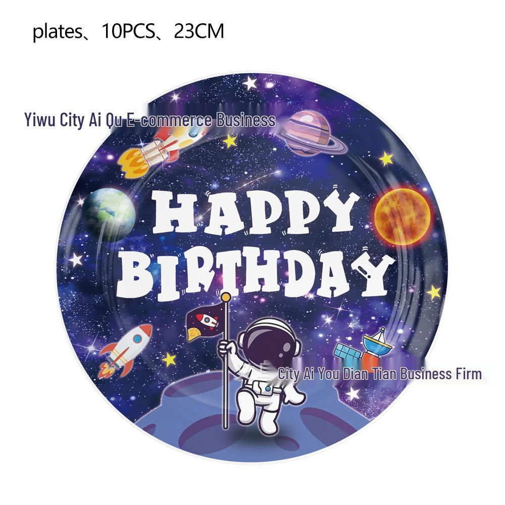 Space Astronaut Party Set: Bunting, Napkins, Plates, Tablecloth, Cutlery & Cards