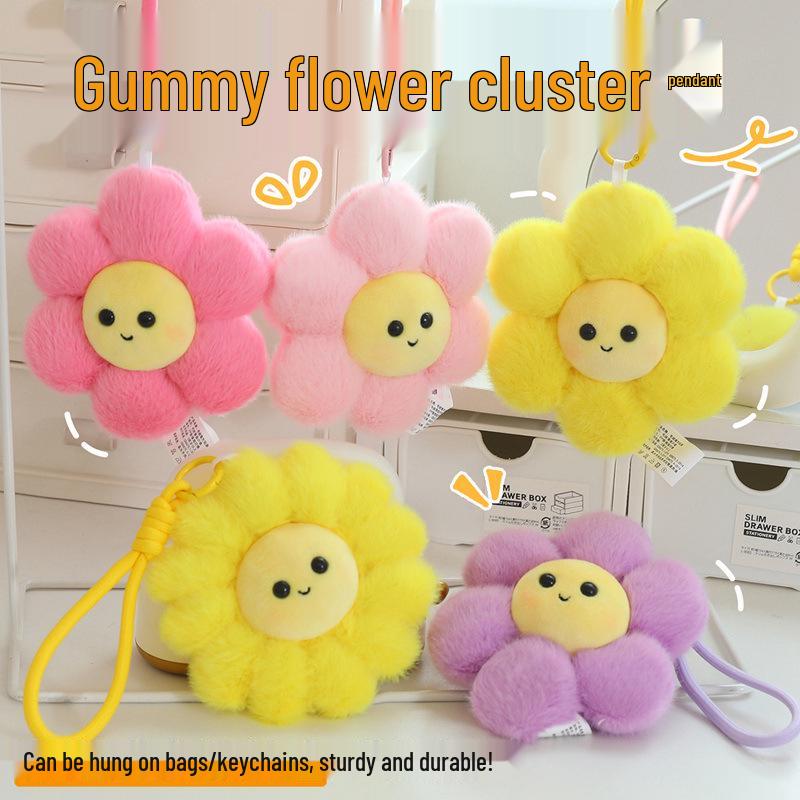 New Cute Gummy Flower Sunflower Pendant - Sweet Portable Style Women's Bag Charm