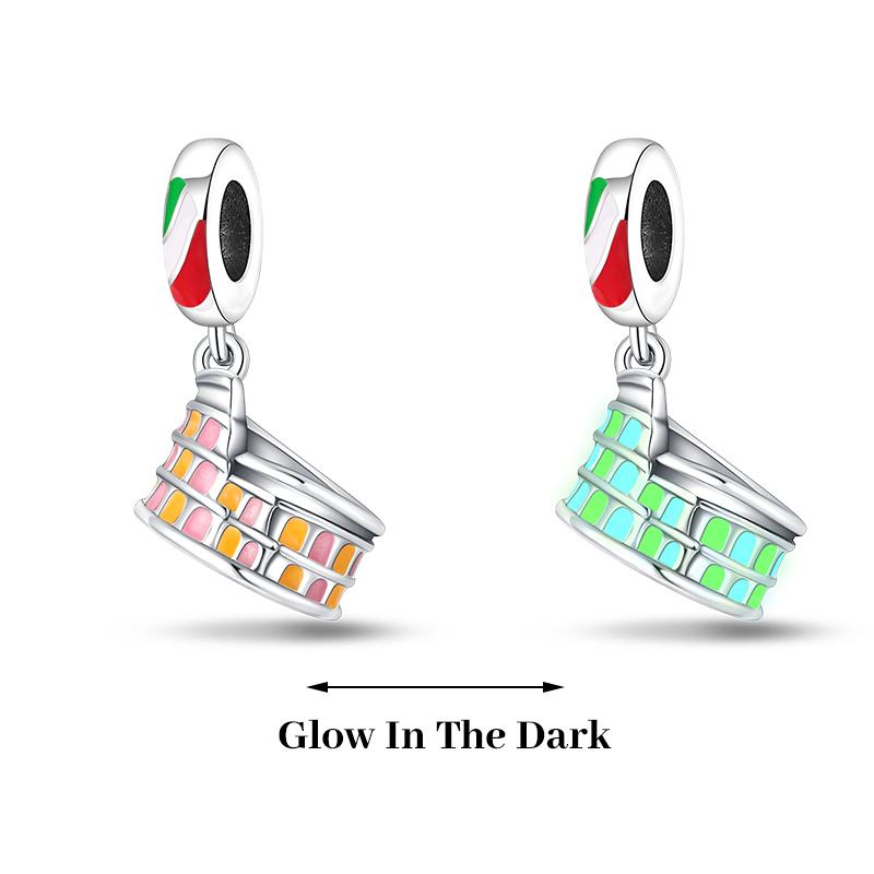 925 Silver Plated Fireflies Butterfly Stars Luminous Charms Beads Fit 3mm 925 Original Bracelets DIY Jewelry Gift