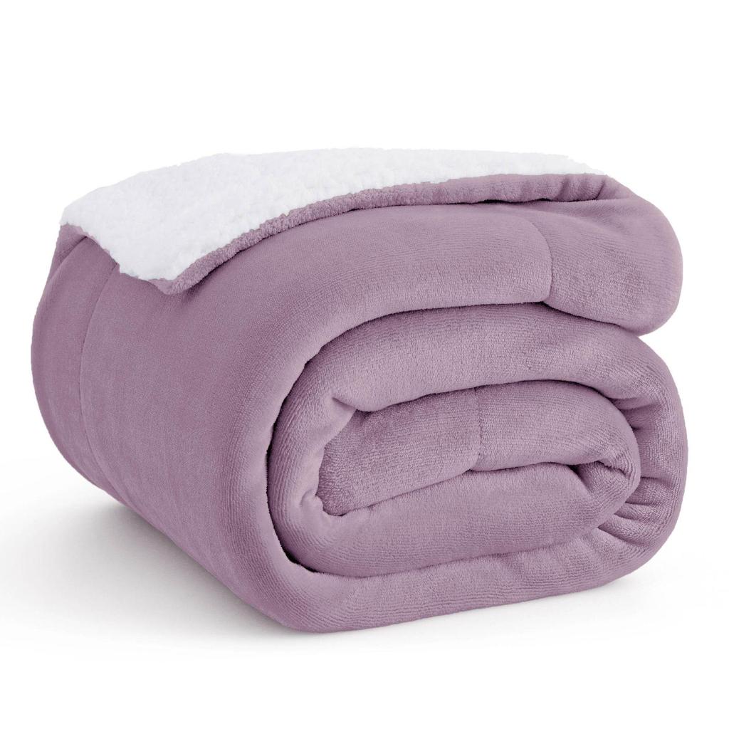 Double-Sided Plush Flannel Fleece Blanket - Ultra-Fine, All-Season Throw for Bed, Sofa, Travel, or Camping