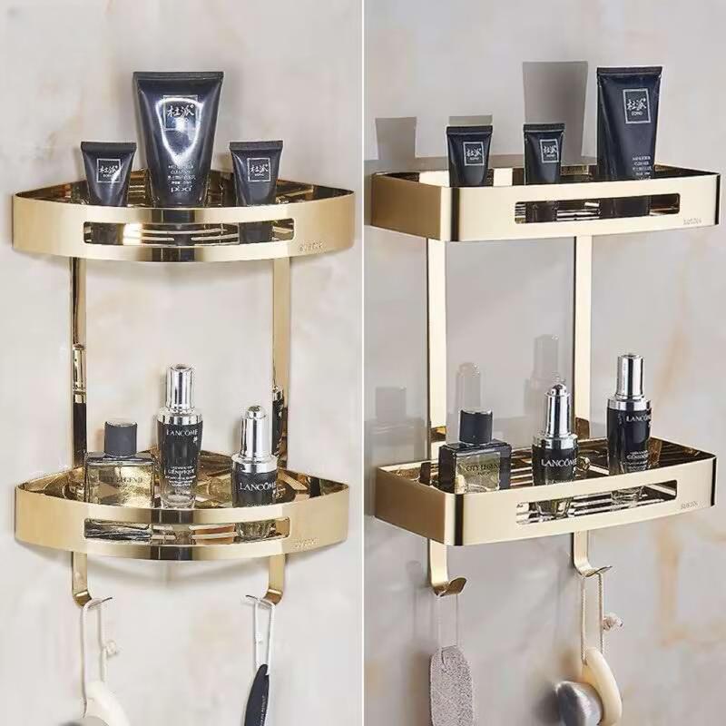Yuzhu Wall-Mounted Corner Bathroom Shelf