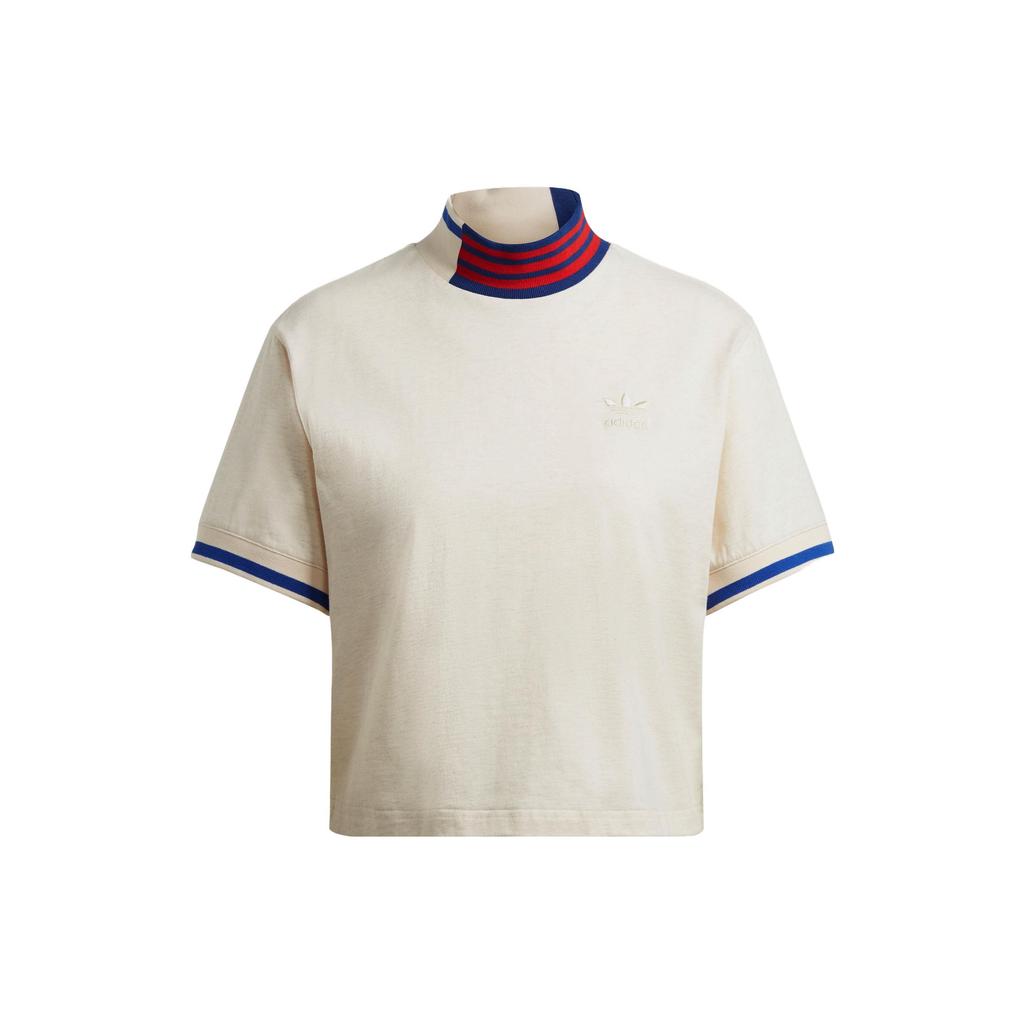 Adidas Originals Three Stripes Sport Short Sleeve T-Shirt Women Tops White IC5223