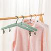 Collapsible Travel Hangers Lightweight Foldable Space-Saver Closet Clothes Hangers with Hidden Clips for Jackets Pants