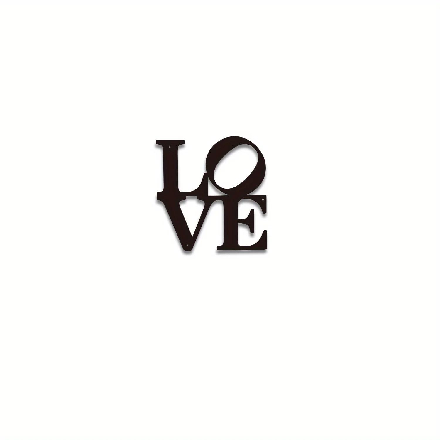 

1 шт. Настенное искусство «Любовь» Элегантный металлический декор для стен Романтические подарки для нее Стильное украшение для спальни и дома Идеальный подарок для пары чёрный