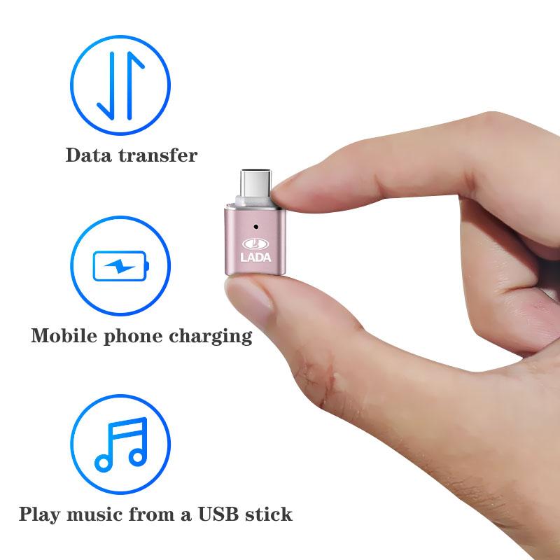 Type C OTG Male To USB Female Adapter Converter Connector For Lada Niva Vesta Samara Granta Kalina Largus Priora Xray PP28