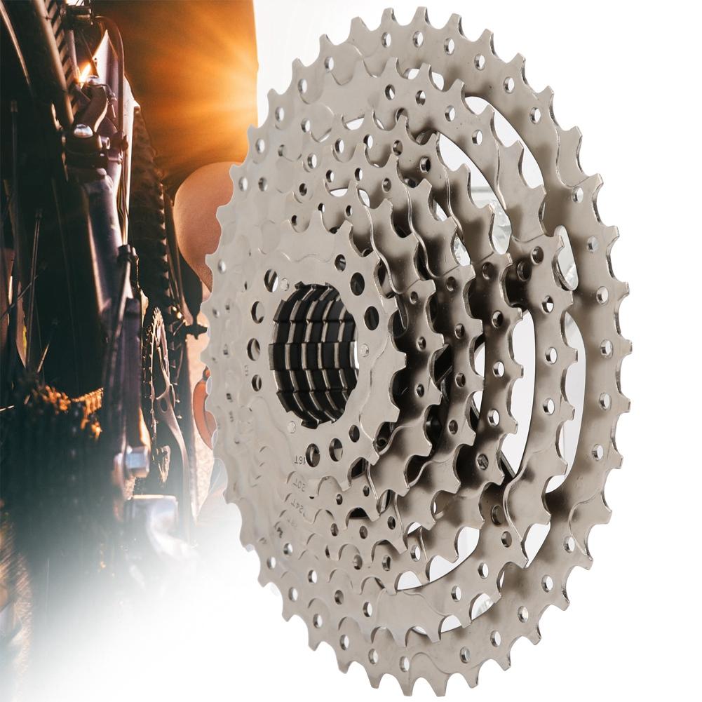 Cassetta Acciaio 8 Velocità 11-40T per Mountain Bike Ruota Libera Accessorio Bicicletta Argento