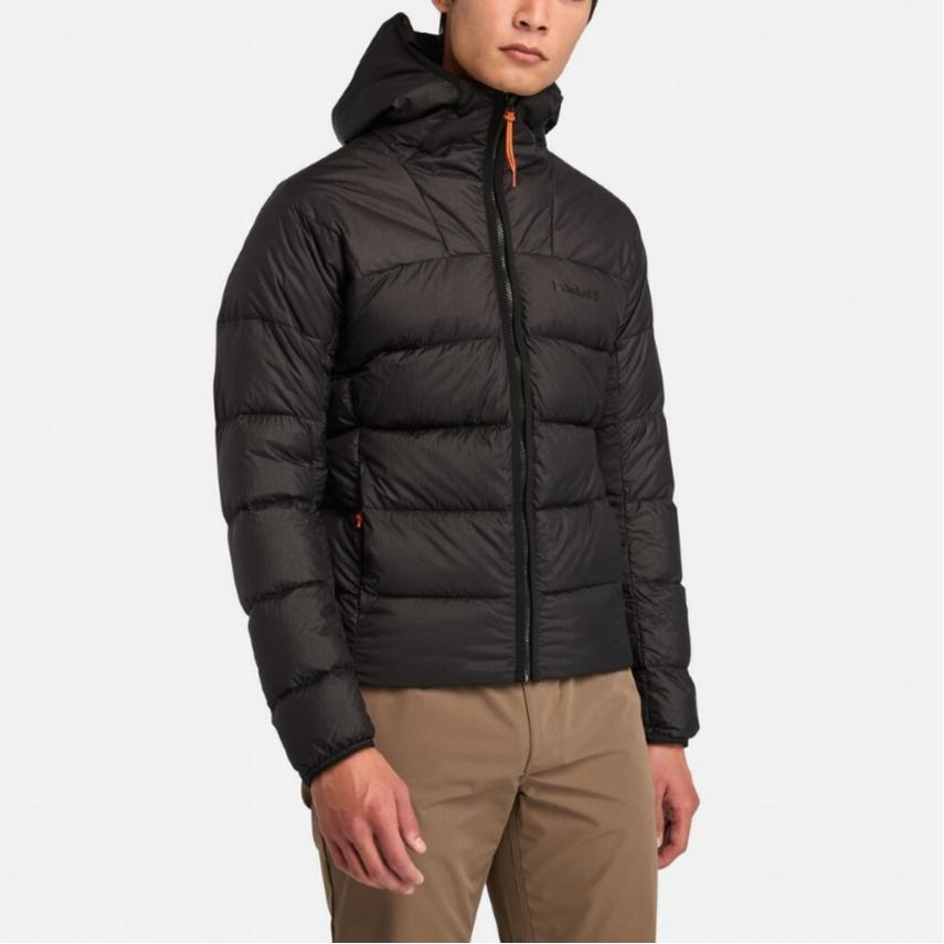 Timberland Geacă de puf cu glugă rezistentă la apă pentru bărbați Geacă Neagră A5M6P-001
