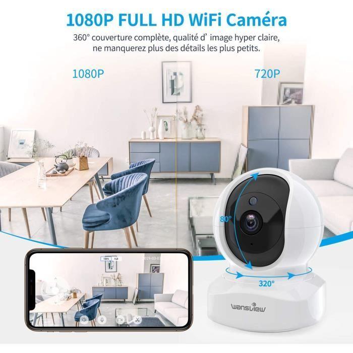 Caméra De Surveillance - Wansview - 1080P - Détection De Mouvement - Audio Bidirectionnel - Intérieur