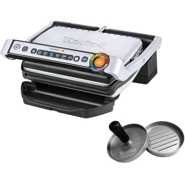 Контактный гриль Tefal GC702D.HB OptiGrill inkl. Hamburgerpresse