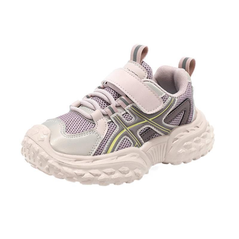 Girls' sports shoes autumn mesh breathable new 2025 children's running dirt-resistant students versatile dad shoes