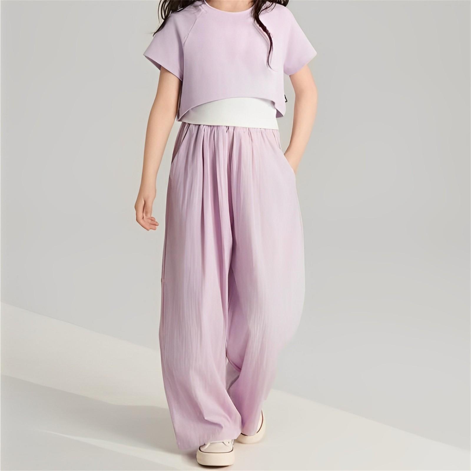 

Детская летняя повседневная одежда, однотонные модные брюки для мальчиков и девочек 170