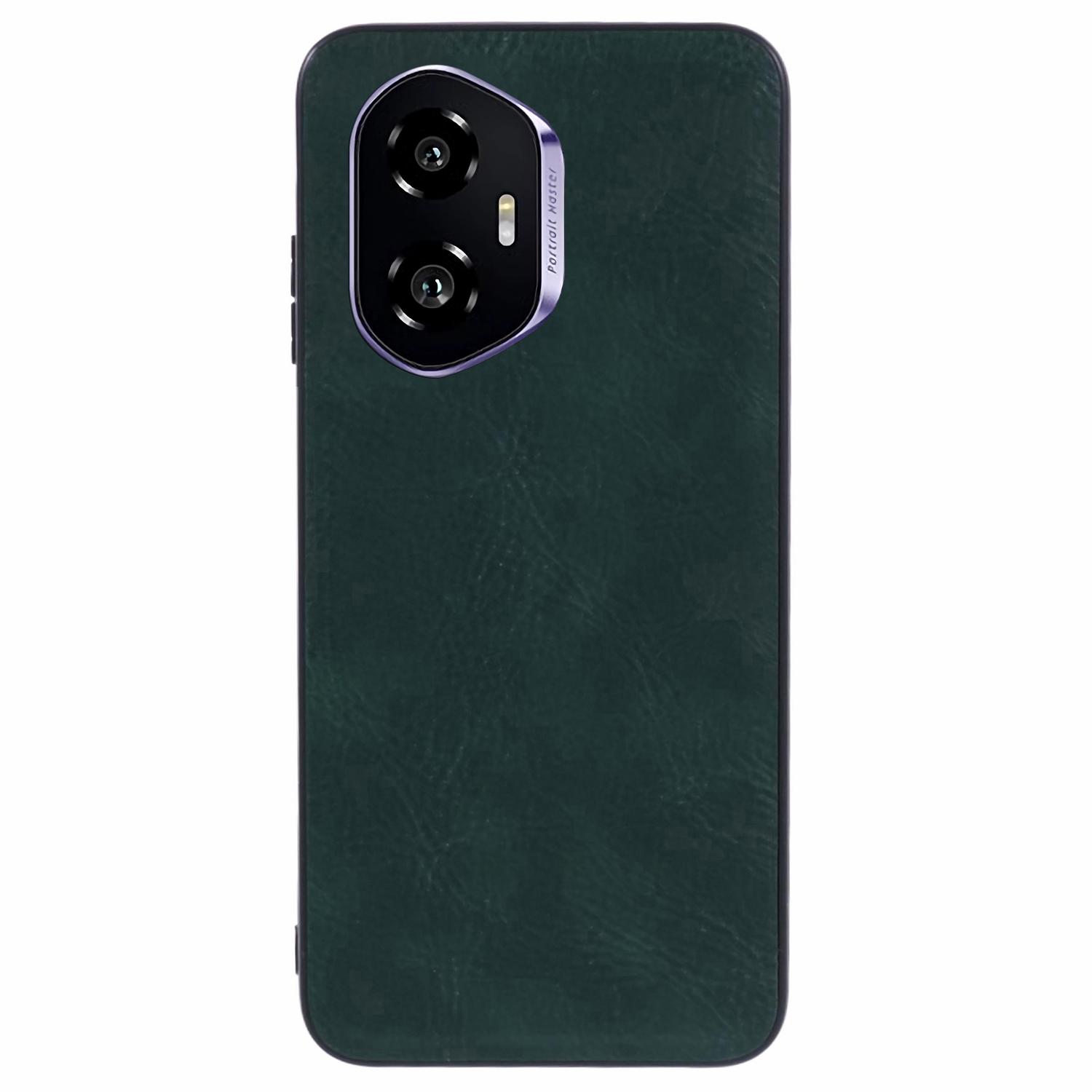 

Для Honor 300 Чехол Ретро Кожаное Покрытие ПК+ТПУ Чехол для Телефона Green