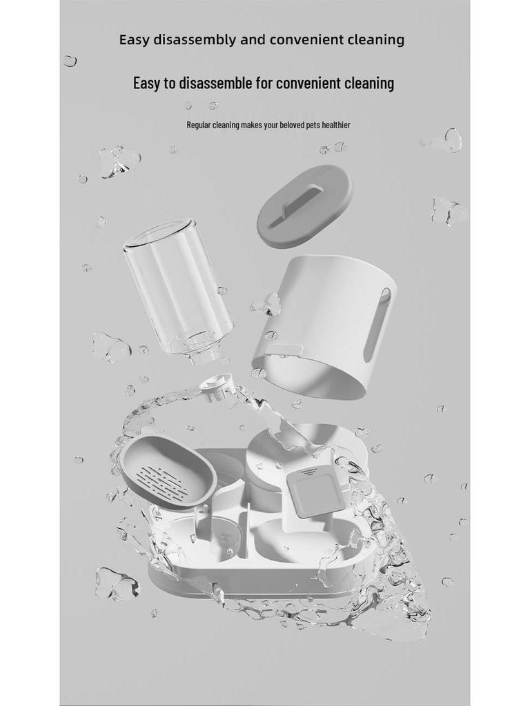 Automatic Cat Feeder & Water Dispenser - Large Capacity, 2-in-1 Pet Feeding Solution