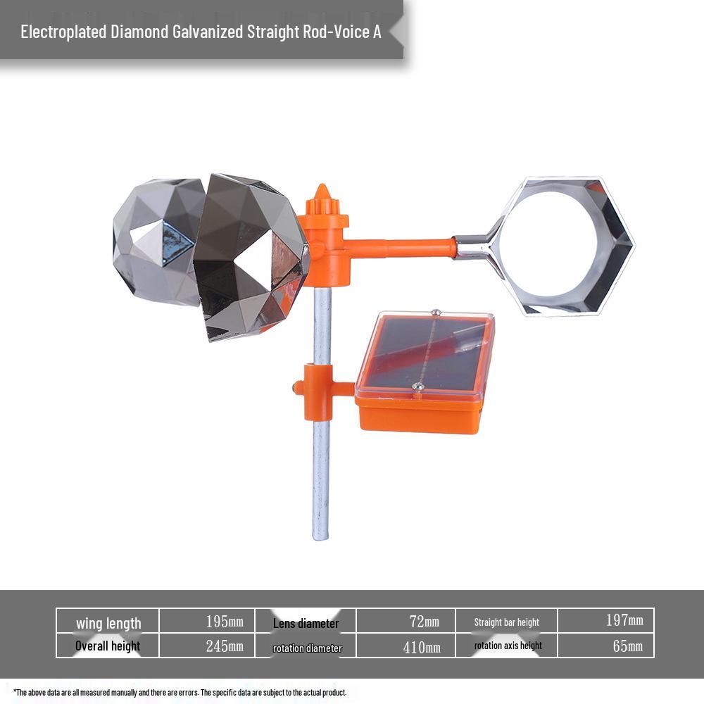 Odblaskowy odstraszacz ptaków zasilany energią słoneczną i wiatrową na farmy zewnętrzne i stawy rybne